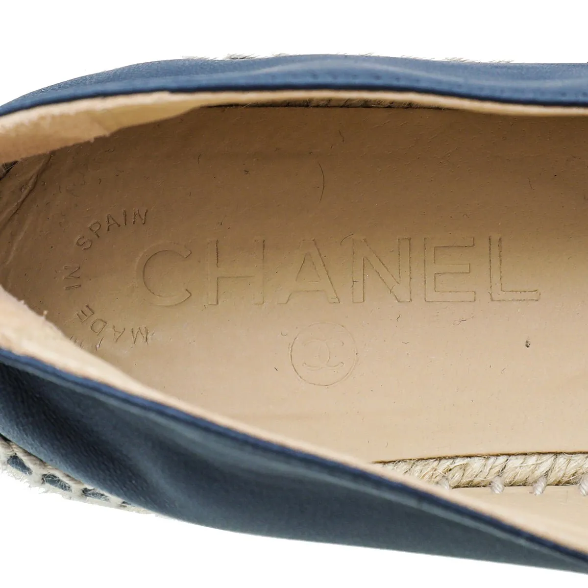 Chanel Bicolor CC Cap Toe Espadrille 38