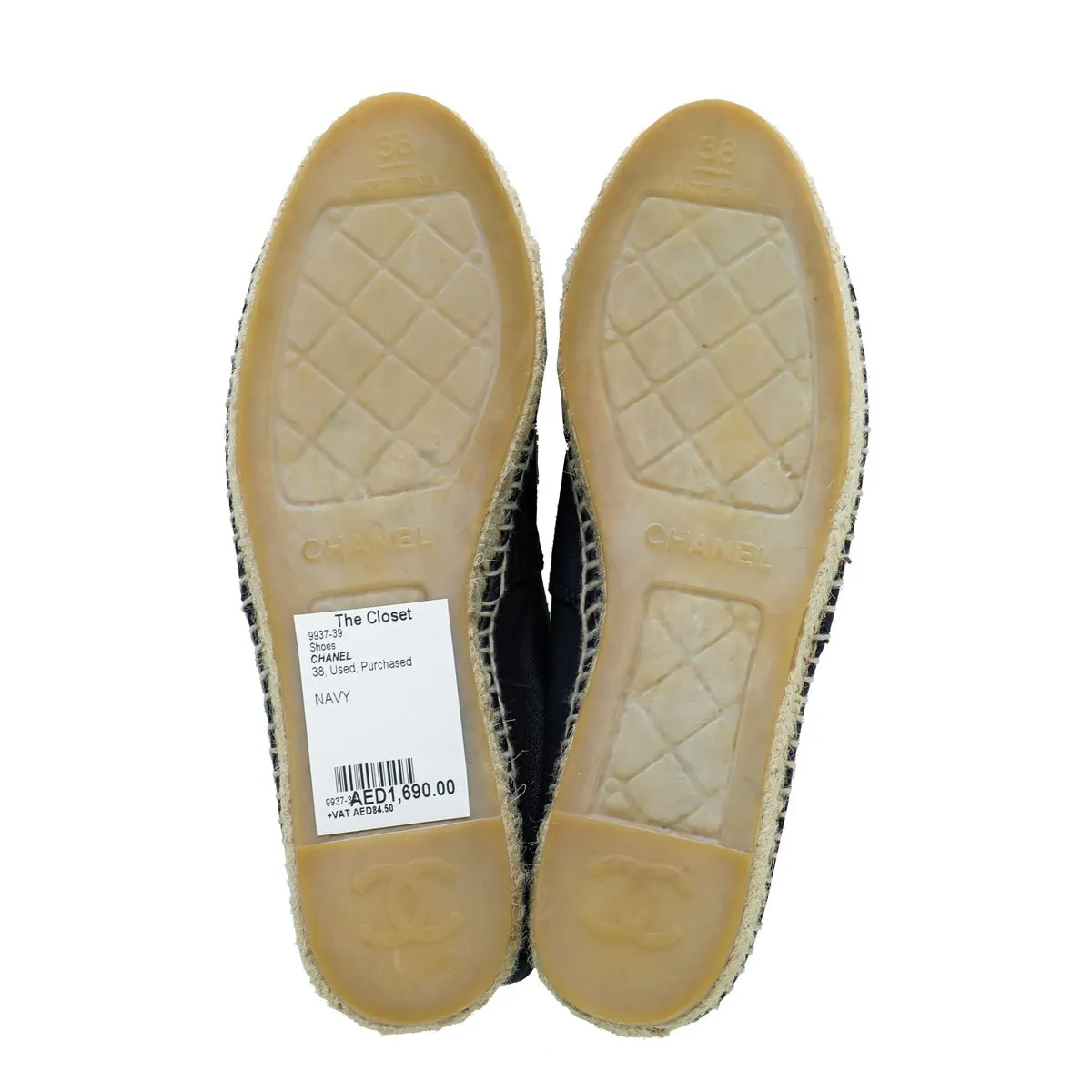 Chanel Bicolor CC Cap Toe Espadrille 38
