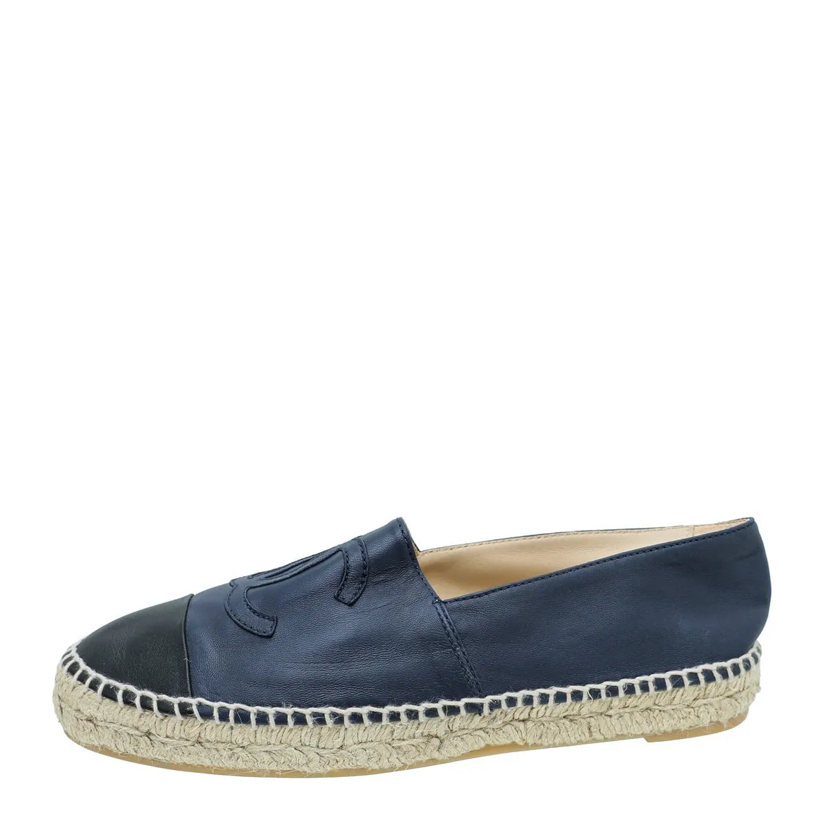 Chanel Bicolor CC Cap Toe Espadrille 38