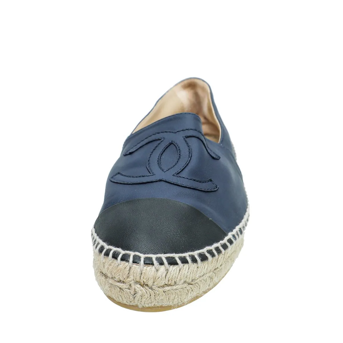 Chanel Bicolor CC Cap Toe Espadrille 38