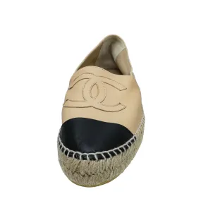 Chanel Bicolor CC Cap Toe Espadrille 39