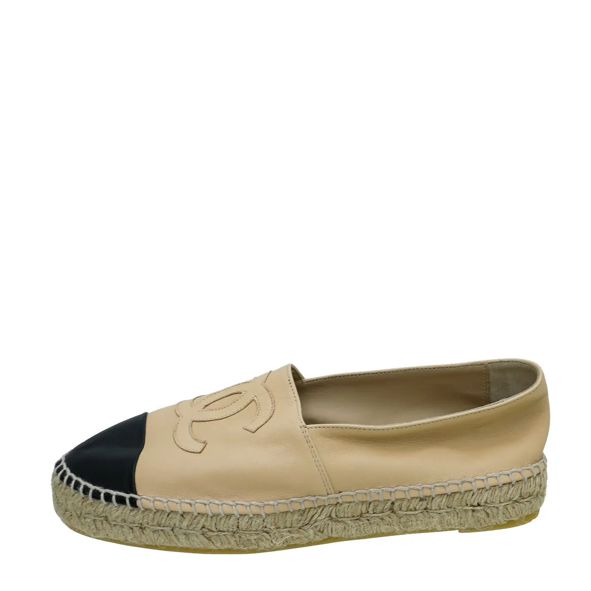 Chanel Bicolor CC Cap Toe Espadrille 39