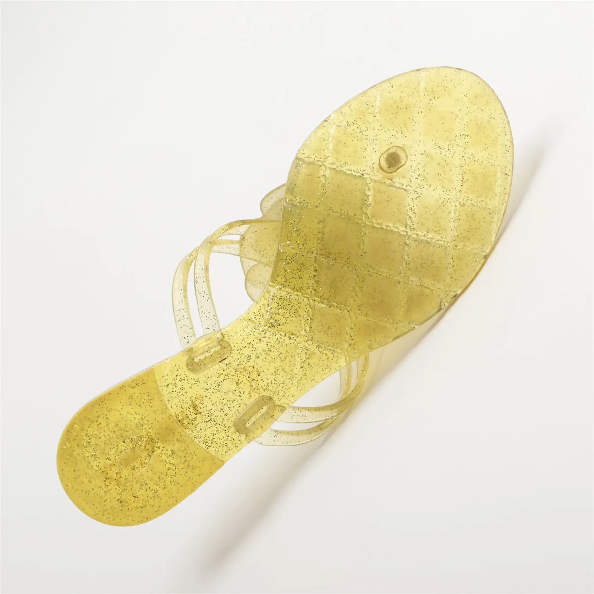 Chanel Coco Camellia Laver Beach Sandal 36  Yellow Earl