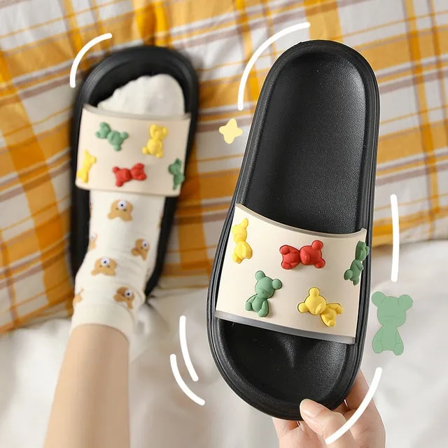 Cute 3d Bears Summer Sandals