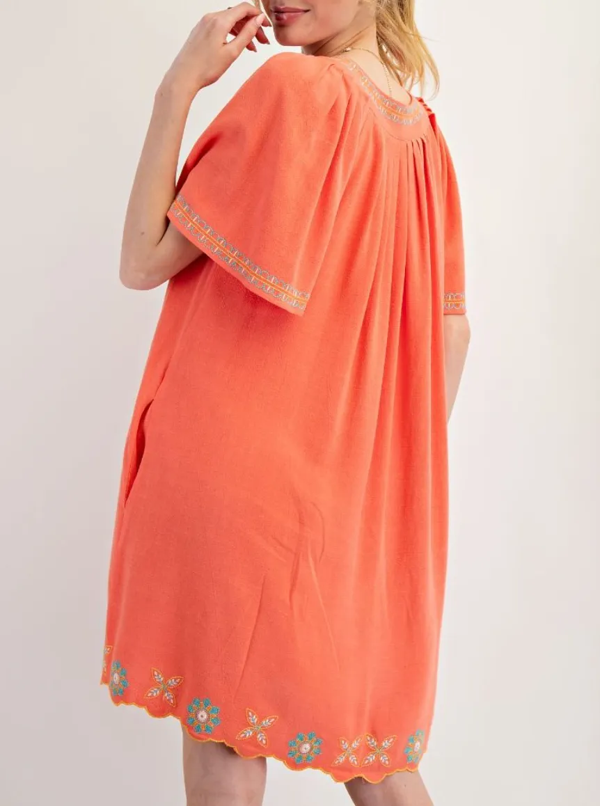 Embro Rayon Linen Woven Dress