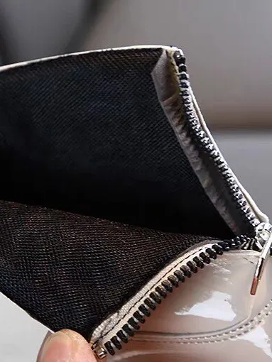Girls Breathable Zip-Up Leather Boots By Liv and Mia