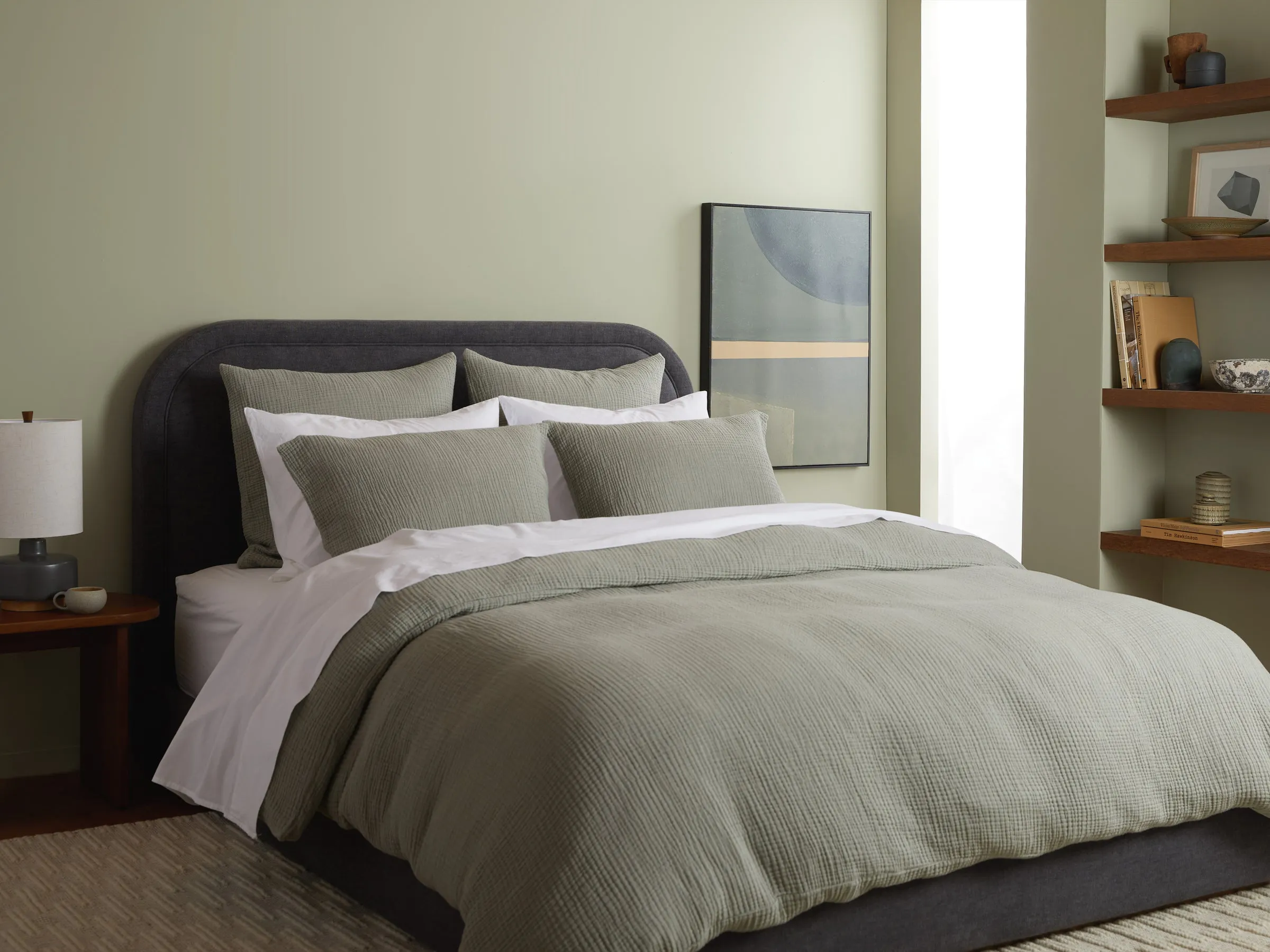 Organic Cloud Cotton Euro Sham (Moss)