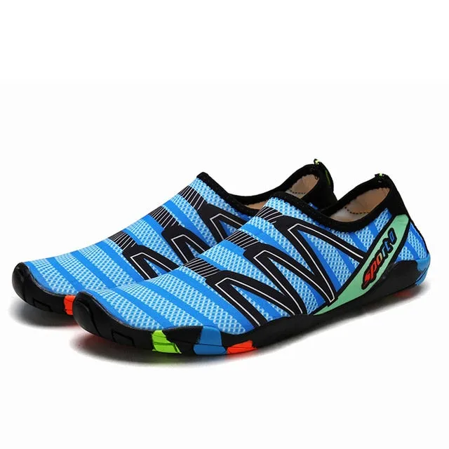PLAYSWICH  Unisex Sneakers Swimming Shoes Quick-Drying Aqua Shoes Yoga Socks Slip-on for Men Women