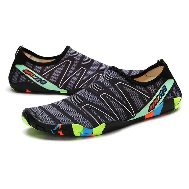 PLAYSWICH  Unisex Sneakers Swimming Shoes Quick-Drying Aqua Shoes Yoga Socks Slip-on for Men Women