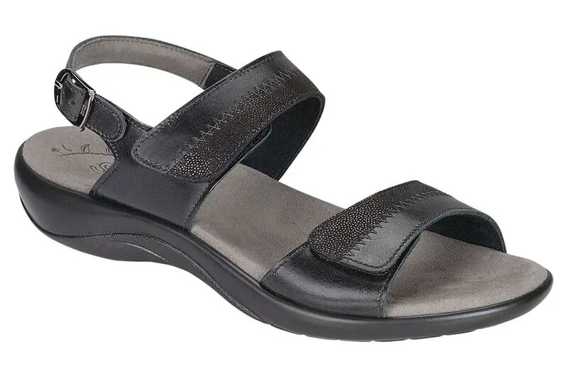 SAS Nudu Leather Sandal - Midnight