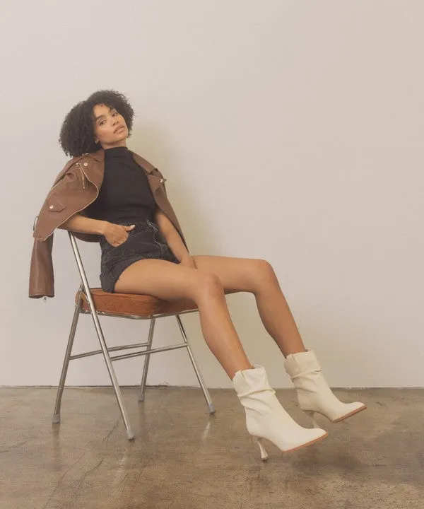 Stylish Western Inspired Slouch Fashion Shoes Boots