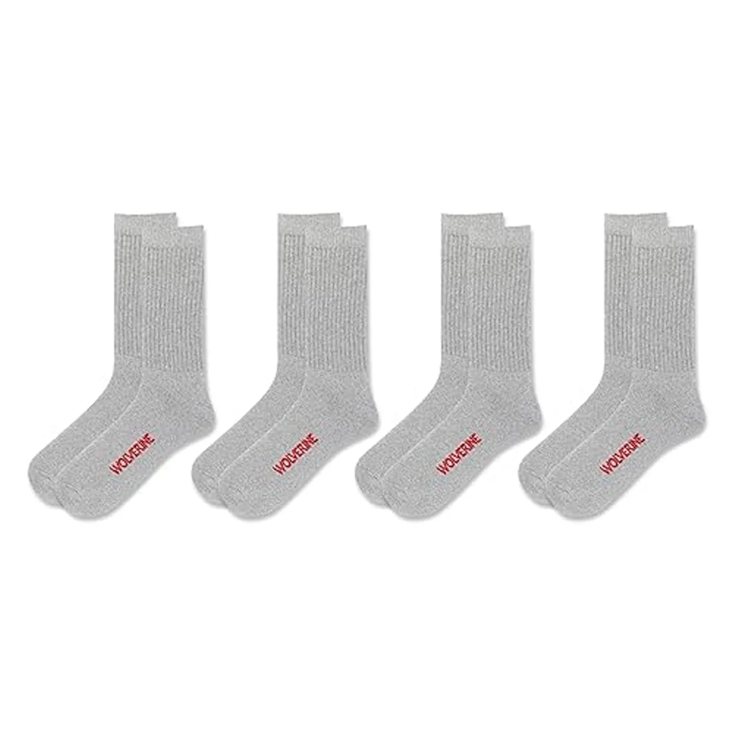 Wolverine Men's Cotton Boot Crew Sock (4-Pack)